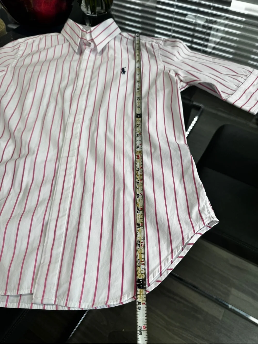 Ralph Lauren White Shirt with Pink Stripes - Picture 13 of 16